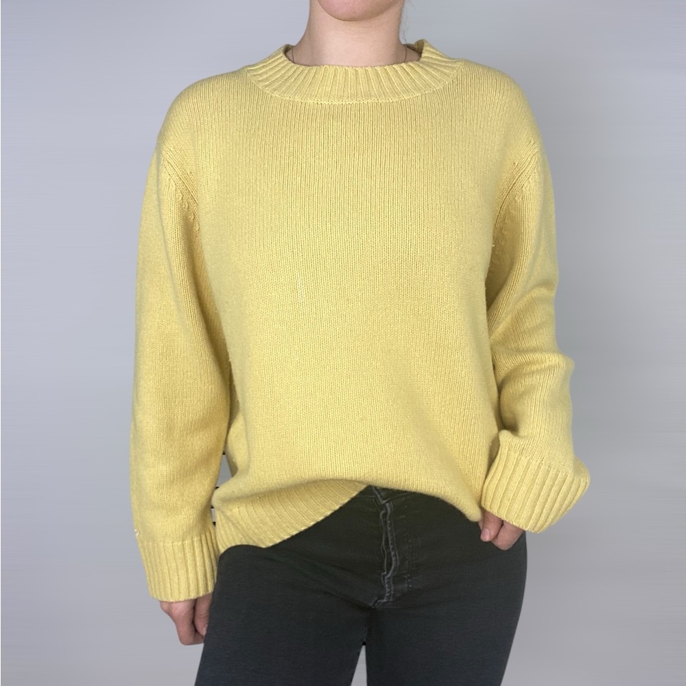 OUTERKNOWN Archer Yellow Cashmere Sweater Crewneck Wool Sustainable Winter Fall